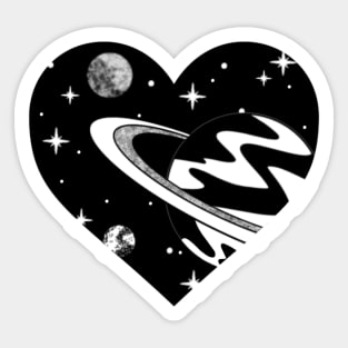 Space Heart Sticker